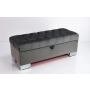 Kufer Pikowany CHESTERFIELD  Grafit / Model  Q-4 Rozmiary od 50 cm do 200 cm
